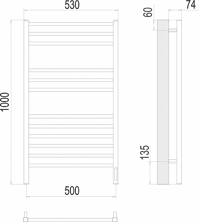 Ватикан П12 500х1000 электро (sensor quick touch) Полотенцесушитель TERMINUS) крашеные Туймазы - фото 3 Ватикан П12 500х1000 электро (sensor quick touch) Полотенцесушитель TERMINUS) крашеные Туймазы - фото 3