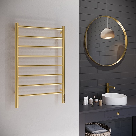 Аврора П8 500х850 Электро Полотенцесушитель TERMINUS Брашированное золото Туймазы - фото 3 Аврора П8 500х850 Электро Полотенцесушитель TERMINUS Брашированное золото Туймазы - фото 3