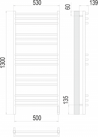 Соренто П15 500х1300 электро (sensor quick touch) Полотенцесушитель  TERMINUS Туймазы - фото 3