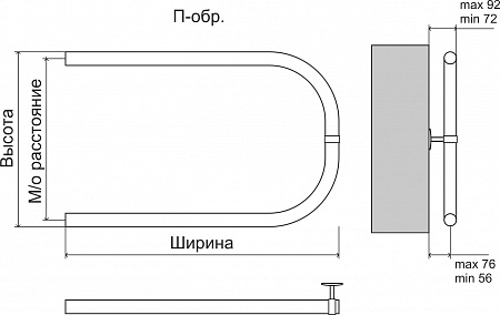 Эконом П-обр AISI 32х2 500х400 Полотенцесушитель  TERMINUS Туймазы - фото 3