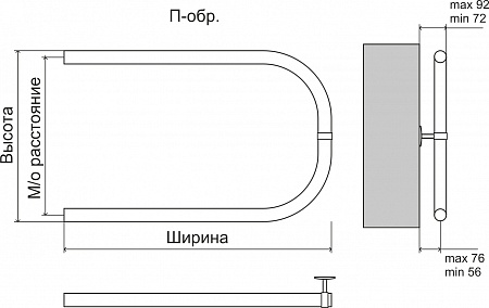Эконом П-обр AISI 32х2 500х600 Полотенцесушитель  TERMINUS Туймазы - фото 3