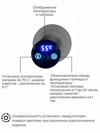Рондо П2 350х760 электро Полотенцесушитель TERMINUS Оружейная сталь Туймазы - фото 5 Рондо П2 350х760 электро Полотенцесушитель TERMINUS Оружейная сталь Туймазы - фото 5